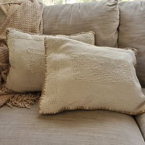 Set of 2 Boho style accent/throw pillows